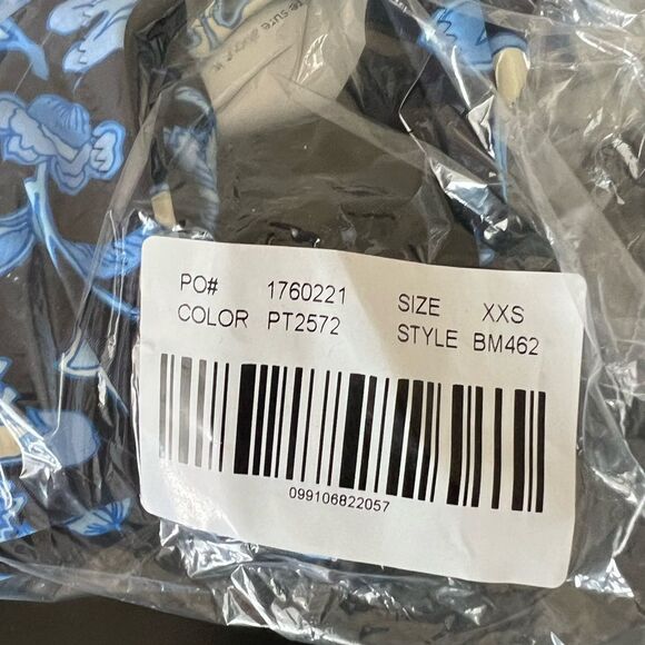 Blue floral bikini bottom size XXS , NWT - Picture 5 of 7